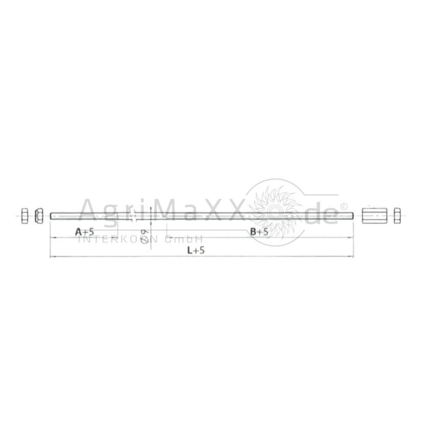 AL-KO Bremsgestänge M10, 1600x425/90 - 1733144