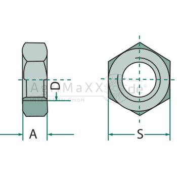 Sechskantmutter M14x1,5 DIN 934 - 14/003/070