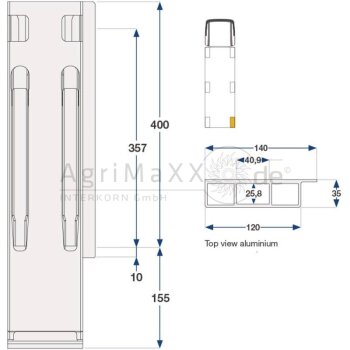 Kinnegrip H-Runge K20 Re 400 ALU mit HW-Ver. 1 R