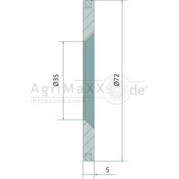 KNOTT Anschlagscheibe 35 x 72 x 5 mm - 41562