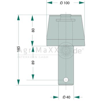 Jost Einweisrolle komplett ER100-85, L:: 210mm - 650.002.054