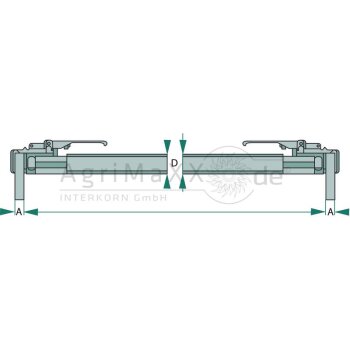 Zwischenwandverschluss 2100-2400mm Alu