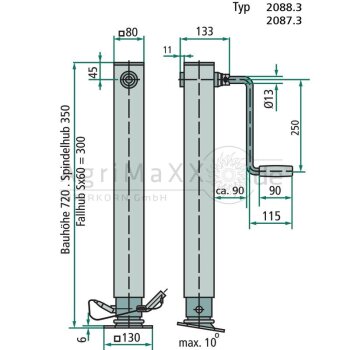 Haacon Spindelwinde 203323, Typ 2088.3 - 203323