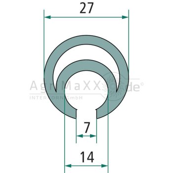 Spannrohr 27 x 3.000mm Aluminium