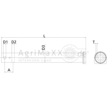 KNOTT Zugstange Durchmesser 45 komplett - 206946.001