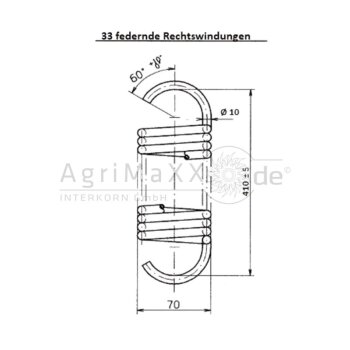Zugfeder - Länge: 410 mm