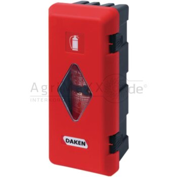 DAKEN Feuerlöscherkasten rot/schwarz 310x671x247mm