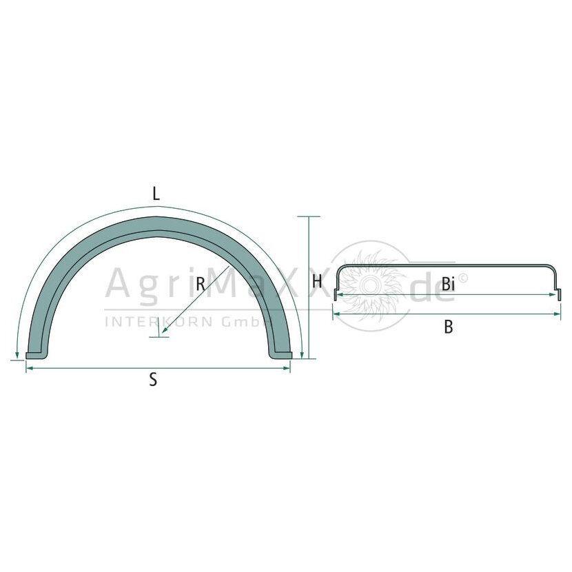 Parlok Kotflügel KU L1900 B430 H580