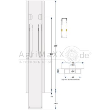 Kinnegrip M-Runge K20 800 Alu 1 R