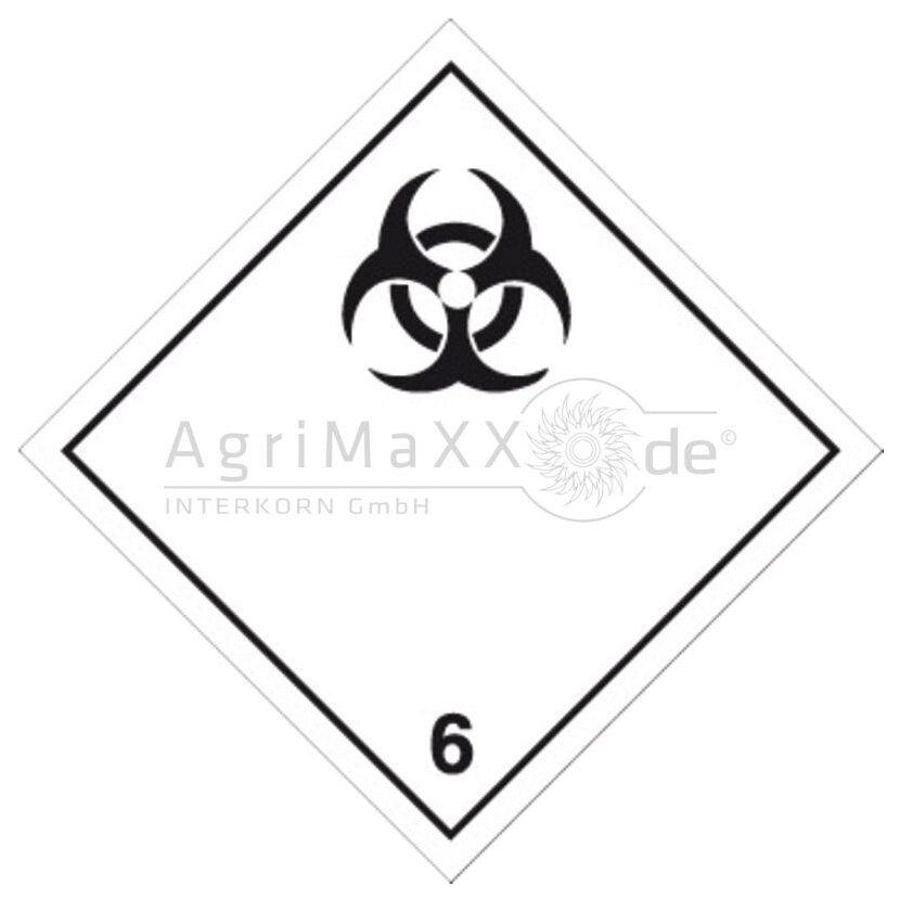 Gefahrzettel, Kl. 6.2 SK- Folie 300x300