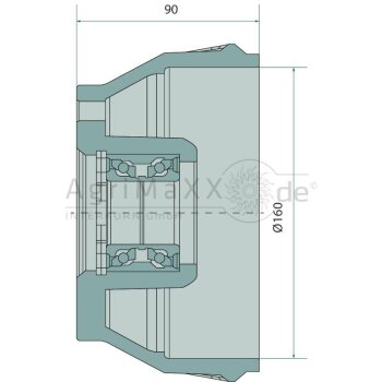 KNOTT Bremsnabe 160 x 35 - 409697B002
