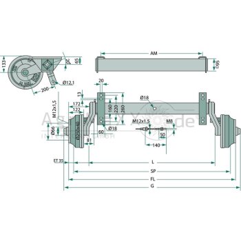 AL-KO Gummifederachse SWING CB 1805 - 4013776