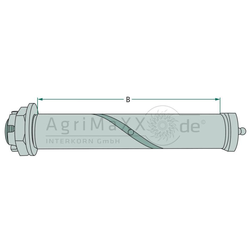 Federbolzen mit Schmiernippel, Kronenmutter - Durchmesser: 20 mm - Länge: 130 mm