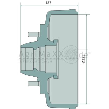 KNOTT Bremsnabe 325 x 80 - 404092P002
