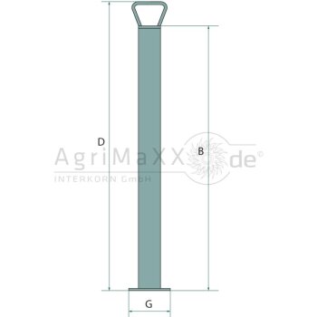 SIMOL Stützfuß, 700mm, mit Kunststoffgriff -...