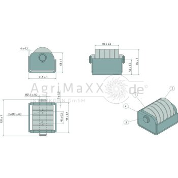 Roll-Rammpuffer ( 1 Rolle ), verzinkt