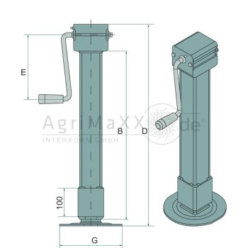 SIMOL Stützfuß DG 707/20 - DG707/20, 10405