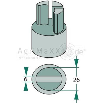 Adapter unten für 34mm Spannrohr