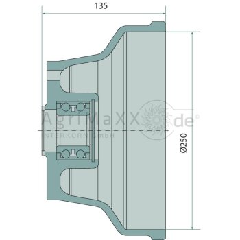 KNOTT Bremsnabe 250 x 40 ABS Z=34 - 405242N002