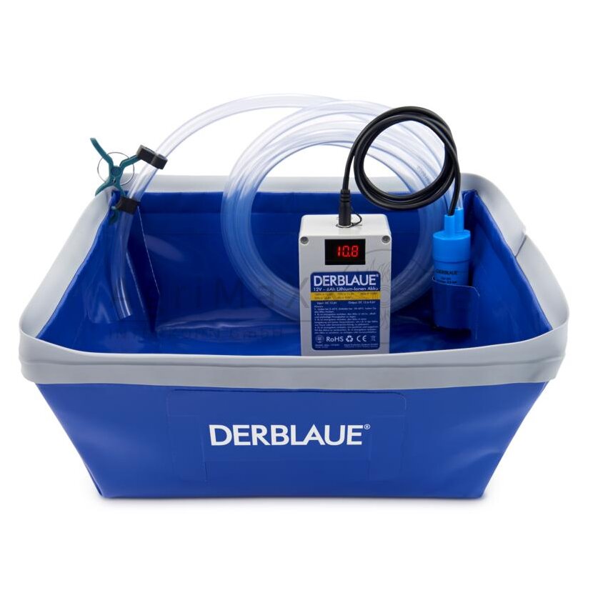 DERBLAUE Set mit Akku und Rucksack