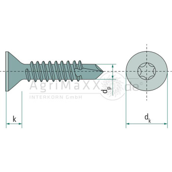 Bohrschraube 4,2x19 DIN 7504