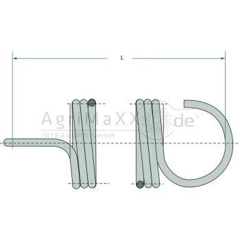 Zugfeder 16,8x23,2x3,2mm, L110mm