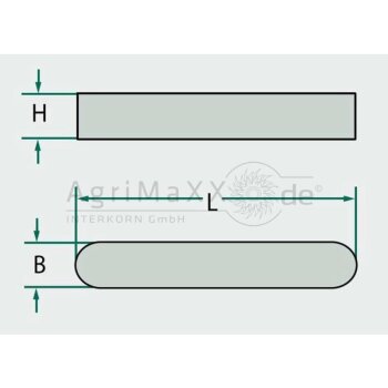 Passfeder 8x7x14 DIN 6885