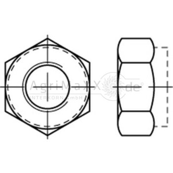 Sechskantmutter mit Klemmteil M27x2