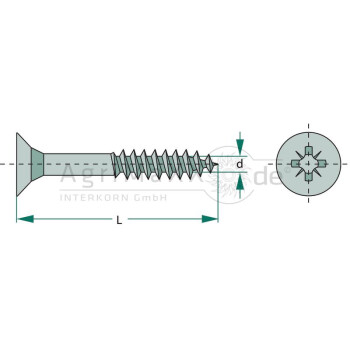 Spanplattenschraube M5x35 DIN 7962