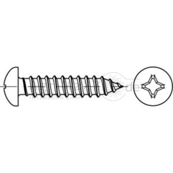 Linsen-Blechschraube 4,8x38 DIN 7981