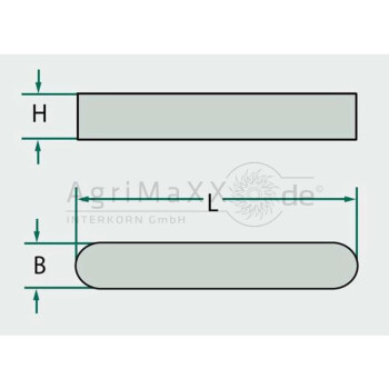 Passfeder 12x8x140 DIN 6885