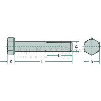 Sechskantschraube M16x65 DIN 960