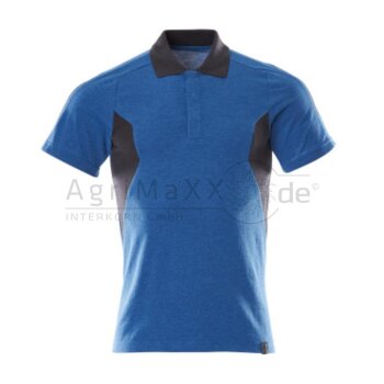 MASCOT Polo-Shirt Azurblau/Schwarzblau 4XLONE