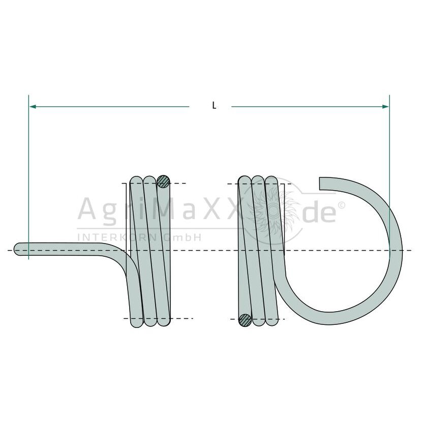 Zugfeder 18x22x2mm, L154mm