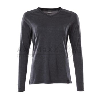 MASCOT T-Shirt, Langarm sw/blau  meliert XS ONE