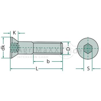 Senkschraube M10x30 DIN 7991
