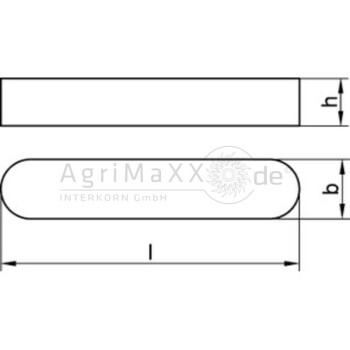 Passfeder 12x8x56 DIN 6885