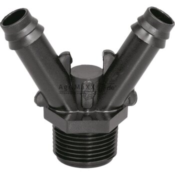 Tecomec Y-Stück 2x Ø25mm und 1x AG1""