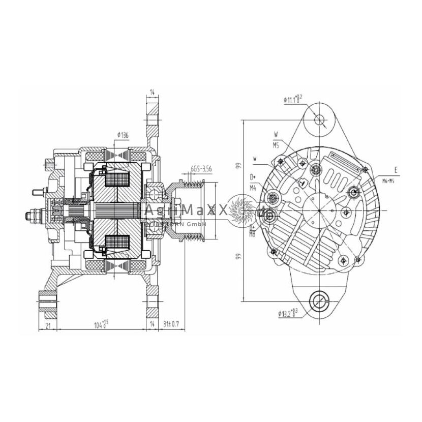 HELLA Generator 14 V / 115 A - 8EL 015 643-401