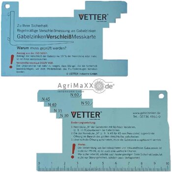 Vetter Verschleisslehre