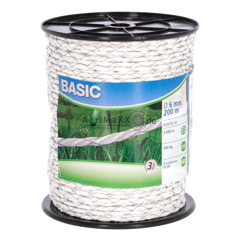 Kerbl Basic Classe,E-Seil, weiß, 6mm - 441508