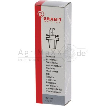 Kunststoffsockellampe BAX10d -