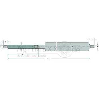 Stabilus Gasdruckdämpfer - 2387SY/2100N/-/ -...
