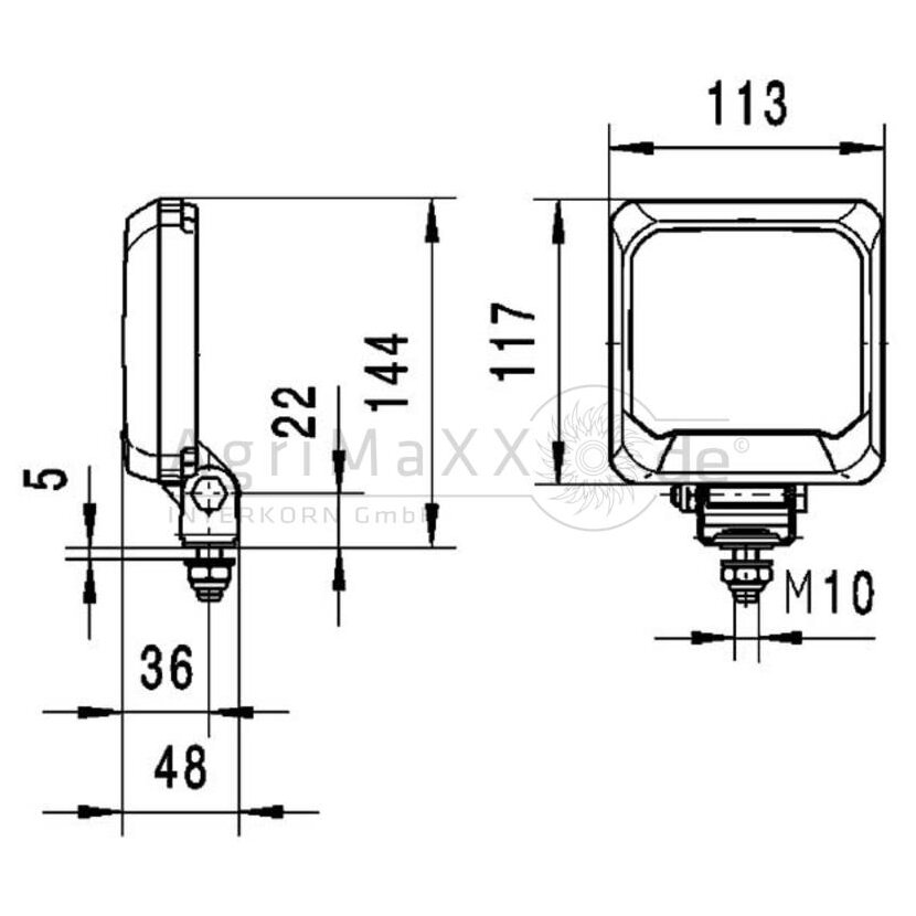 HELLA Arbeitsscheinwerfer LED - 1GA 995 193-001