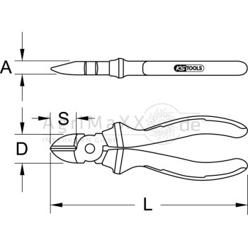 KS Tools ERGOTORQUE VDE Diagonal-Seitenschneider - 117.1119