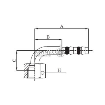 Manuli Fitting 90° ORS IG 13/16”-16-UN 08 -...