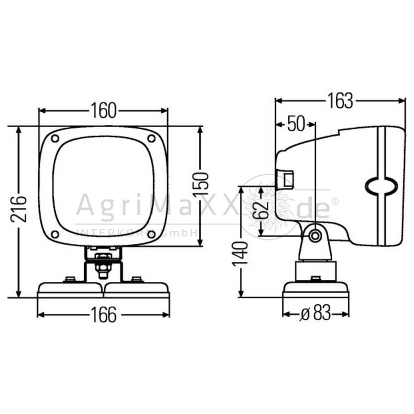 HELLA Arbeitsscheinwerfer - 1GA 996 142-091
