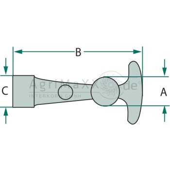Haubenhalter - Durchmesser: 24 mm - Länge: 125 mm