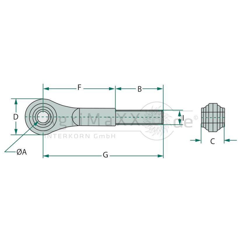 Gewindespindel - Durchmesser: 19 mm