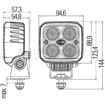HELLA Arbeitsscheinwerfer LED - 1GA 996 283-011